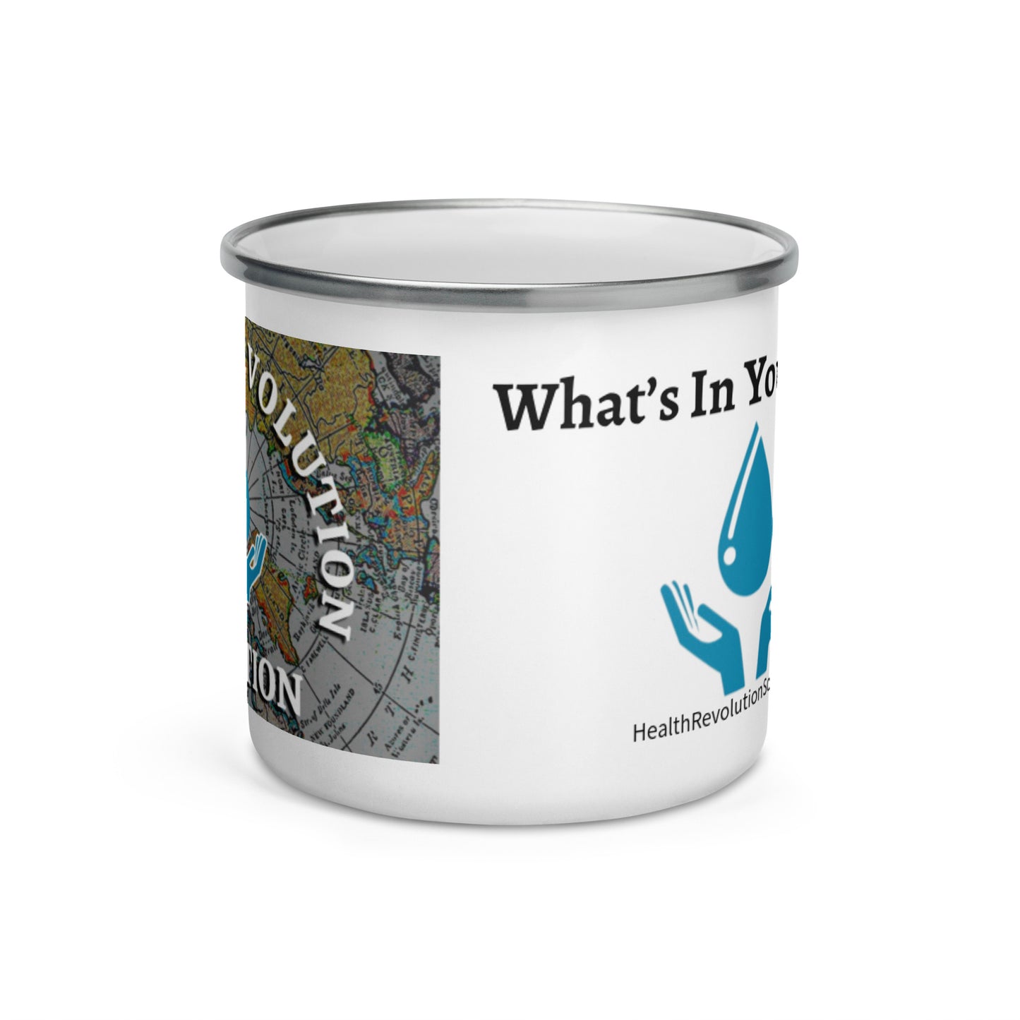 “What’s In Your Water?” Enamel Mug