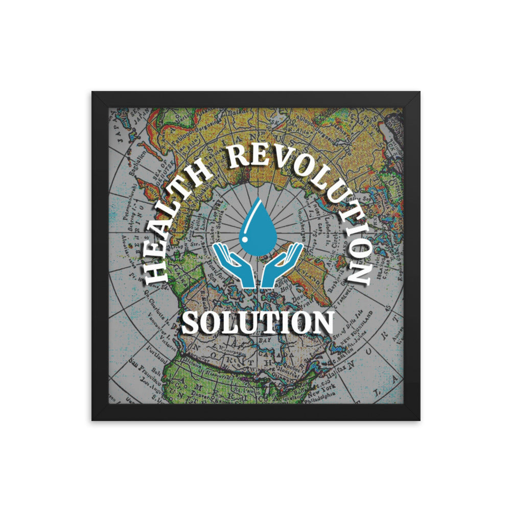 Health Revolution Solution Framed Poster