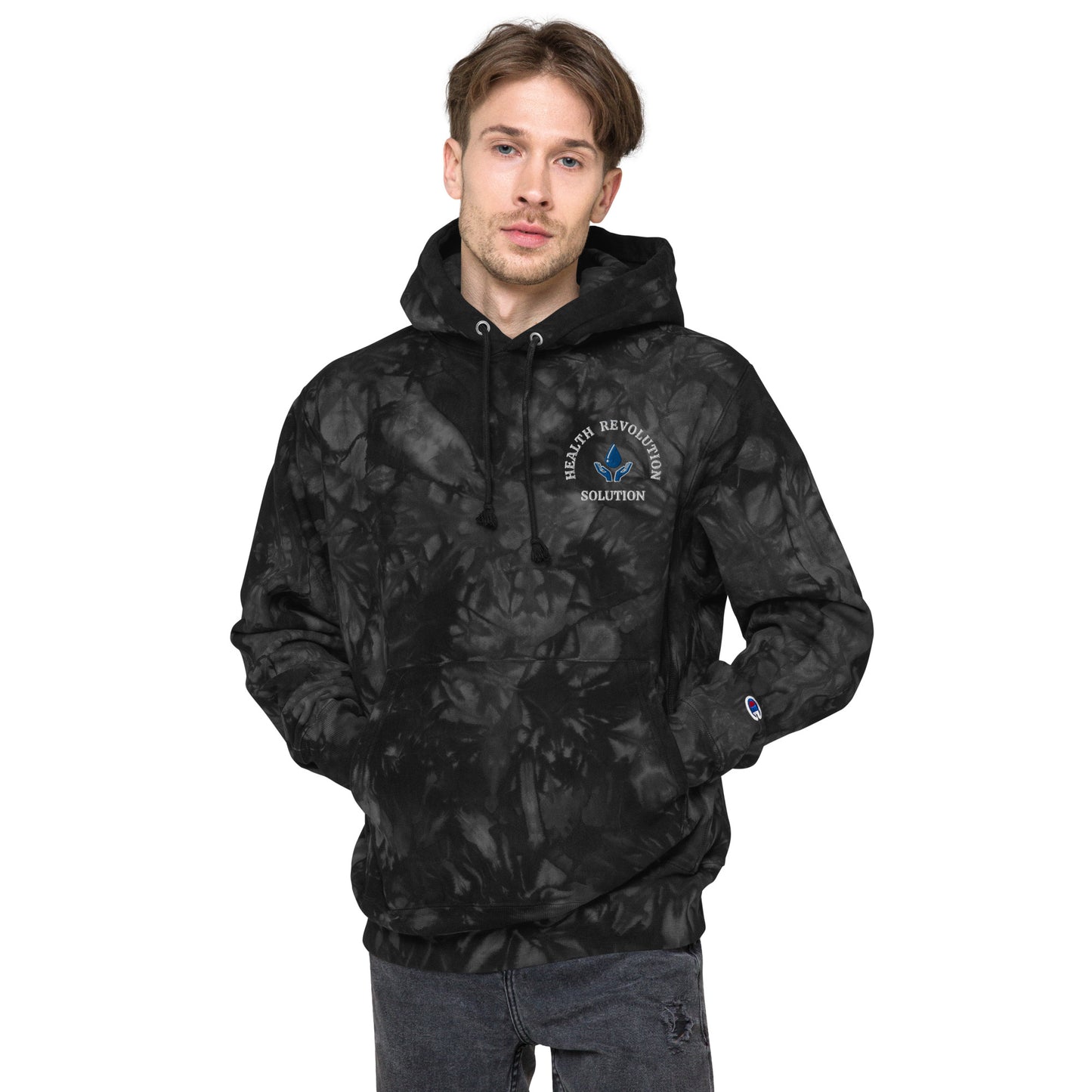 Branded Unisex Champion Tie Dye Hoodie (Embroidered)