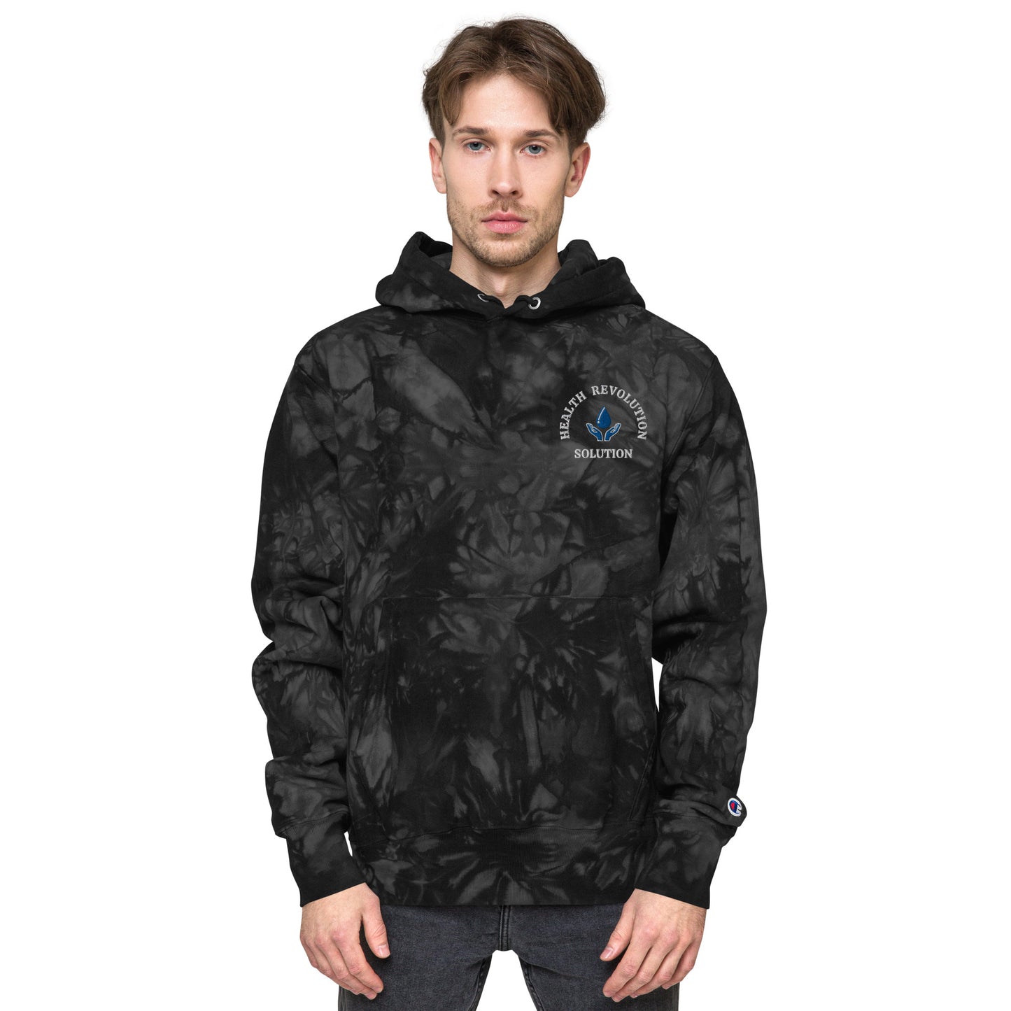 Branded Unisex Champion Tie Dye Hoodie (Embroidered)