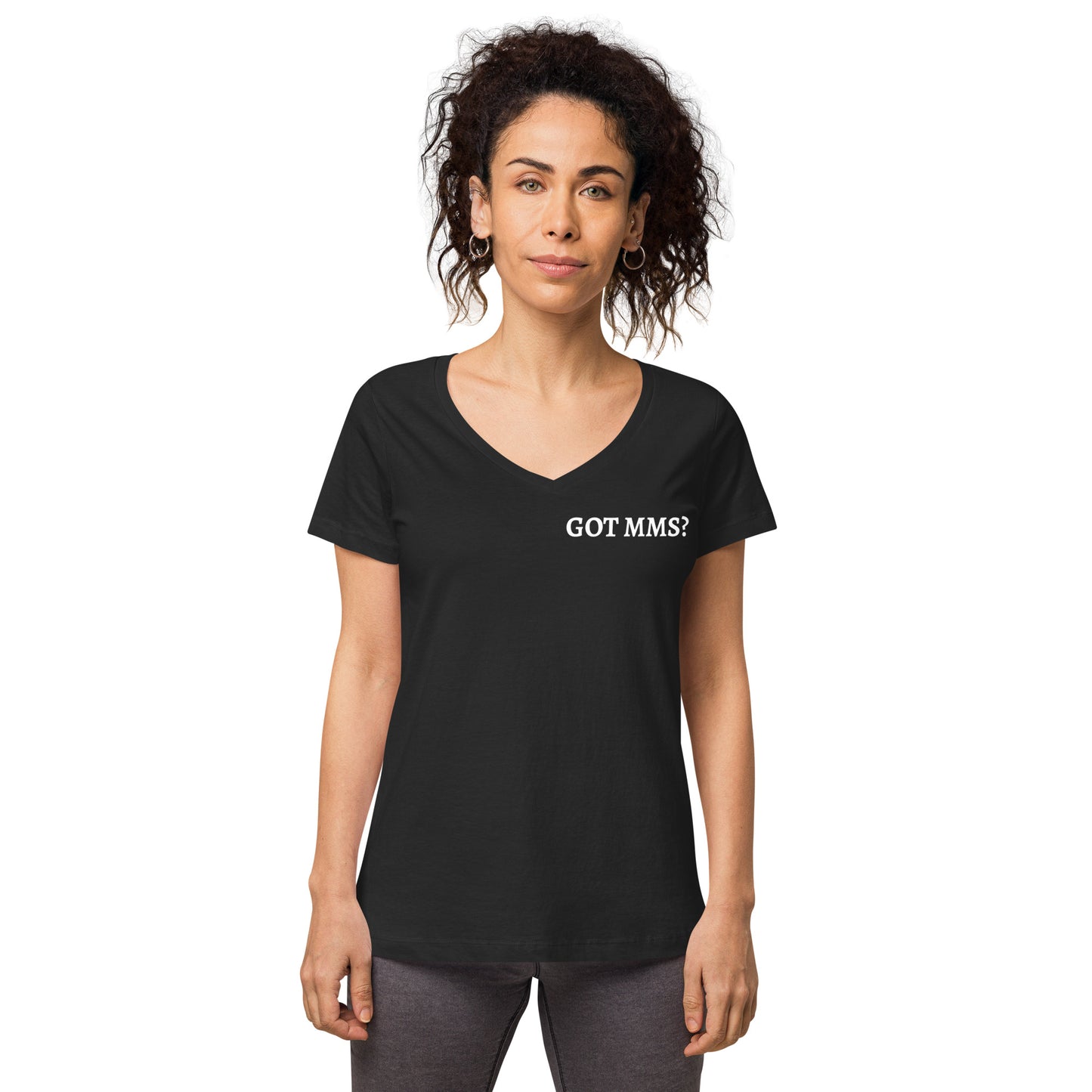 “GOT MMS?” Women’s Fitted V-Neck