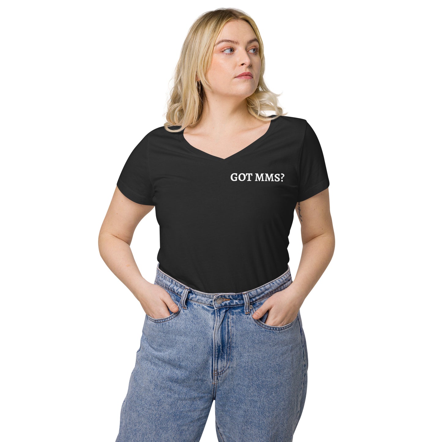 “GOT MMS?” Women’s Fitted V-Neck