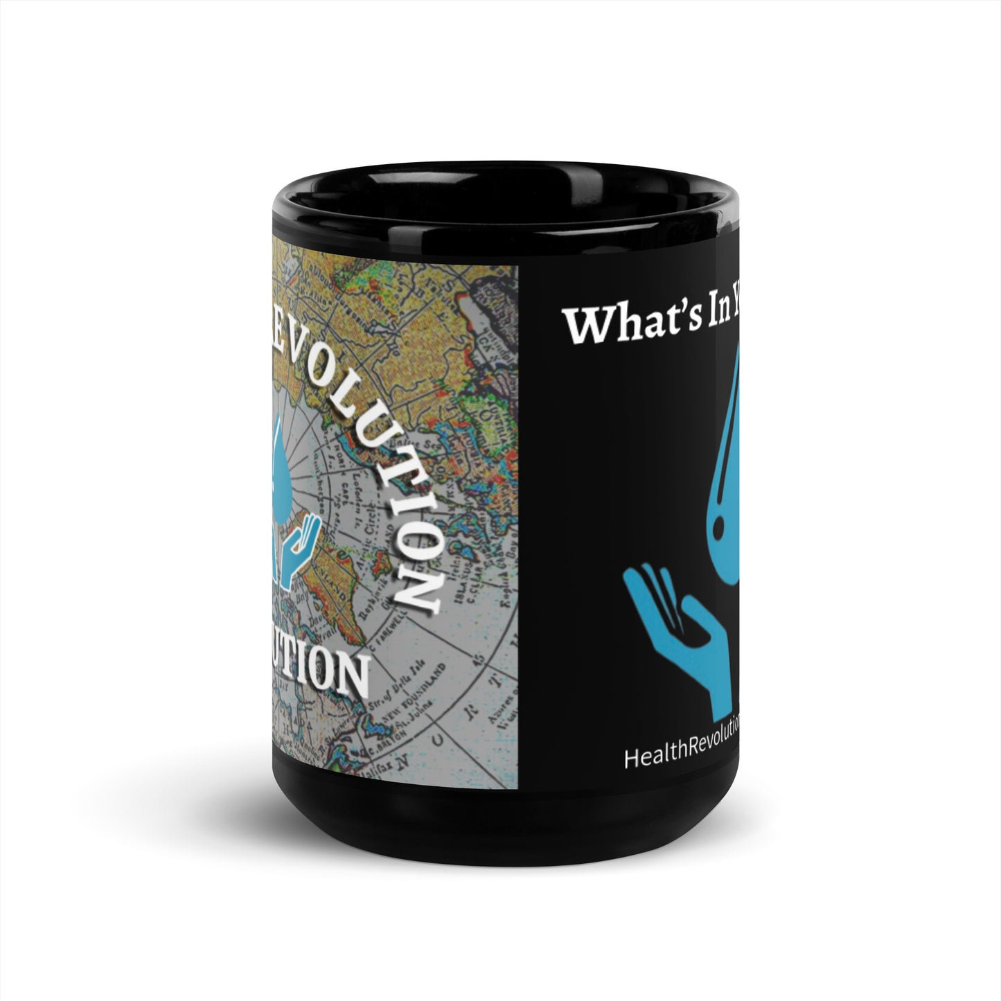 “What’s In Your Water?” Black Glossy Mug (11oz & 15oz)